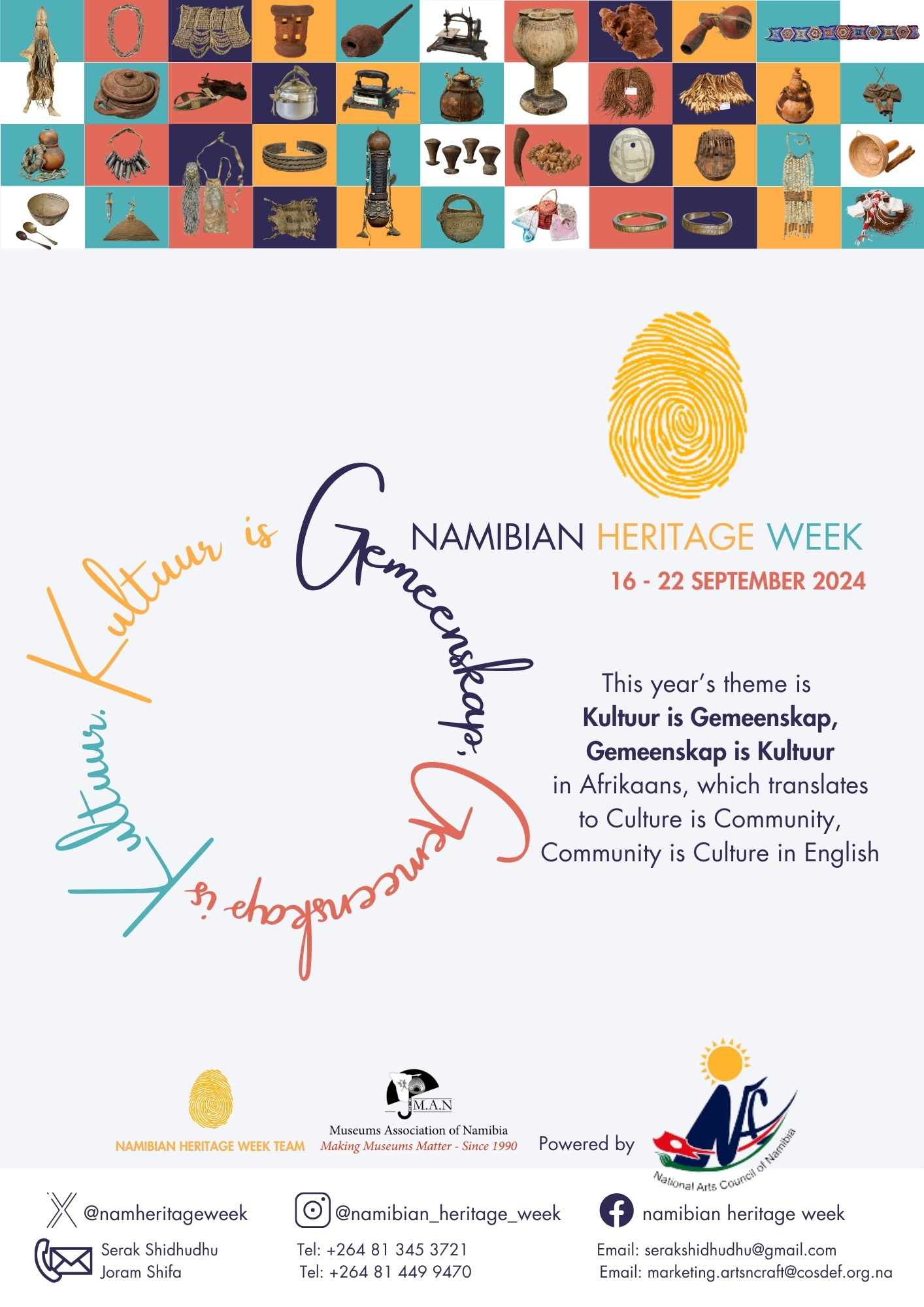 Namibian Heritage Week 2024 Portrait Poster